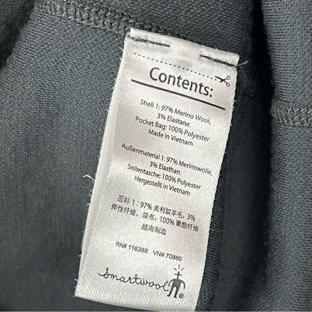 Smartwool Gray Performance 1/4 Zip Pullover L - Picture 5 of 6